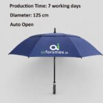 280T Premium Pongee Custom Golf Umbrellas with Logo for corporate promotional gifts